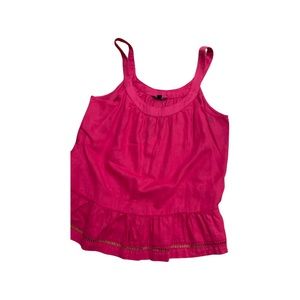 NWT linen tank top by THE LIMITED- red large